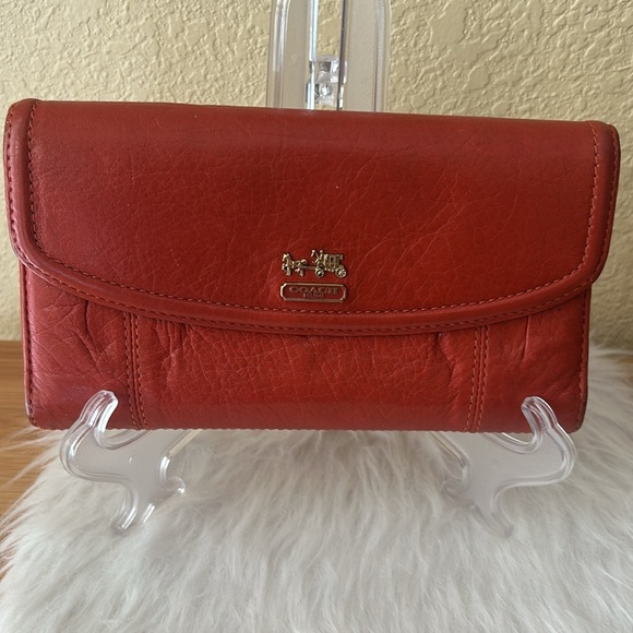 Coach burnt Orange Wallet, GUC - Picture 6 of 13